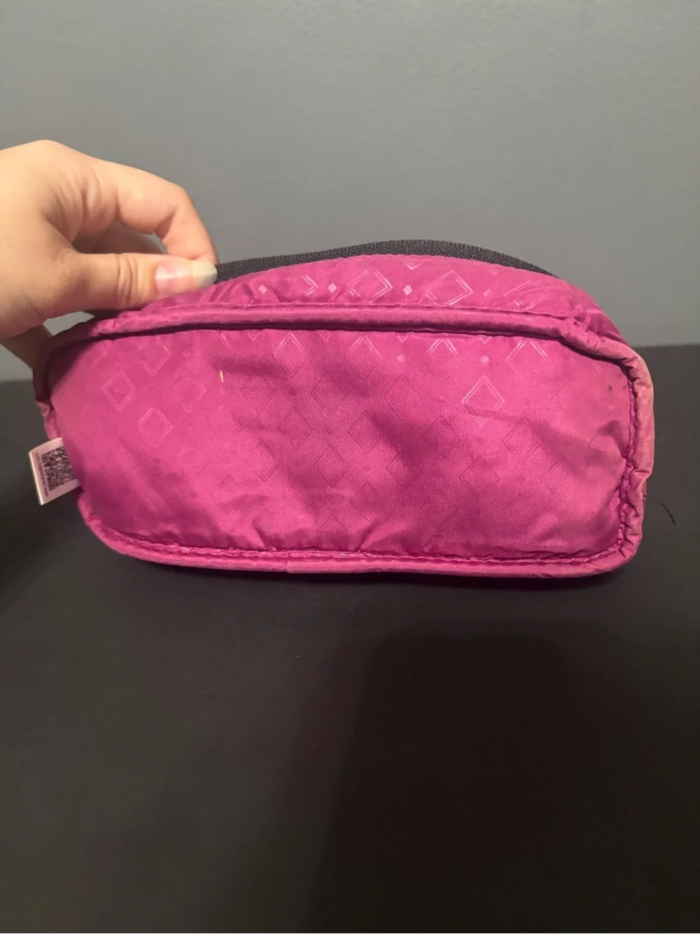 Vera Bradley Cosmetic Makeup Bag Multicolor Pink Floral Fabric Zip
